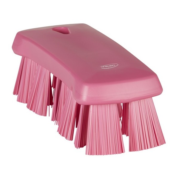 Щетка ручная UST (ультра-гигиеничная технология), 176 мм, жёсткий ворс, розовая