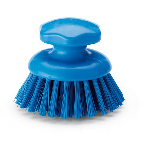 Щётка круглая, 120 мм, жёсткий ворс, синяя