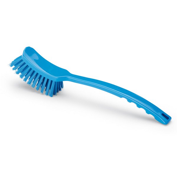 Щётка для мытья, длинная, 450 мм, жёсткий ворс, синяя