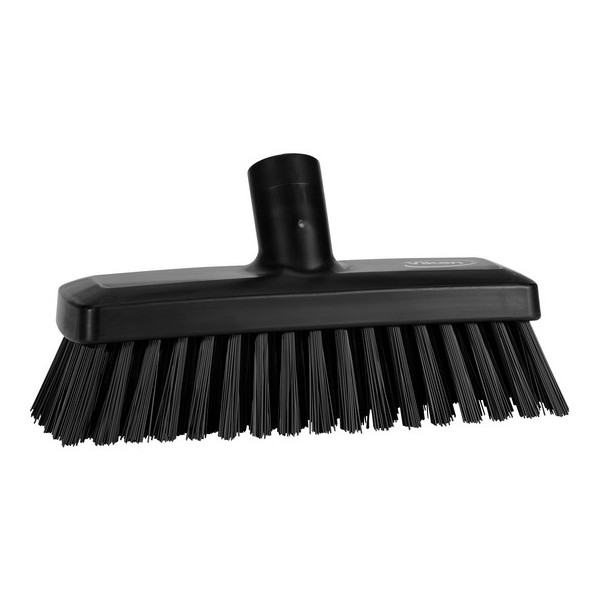 Щетка для пола и стен, компактная, 225 мм, жёсткий ворс, черная