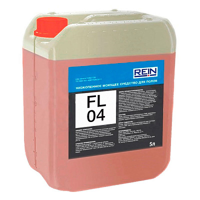 Средство для полов FL 04, жидкость для уборки пола поломоечной машиной, 5 л