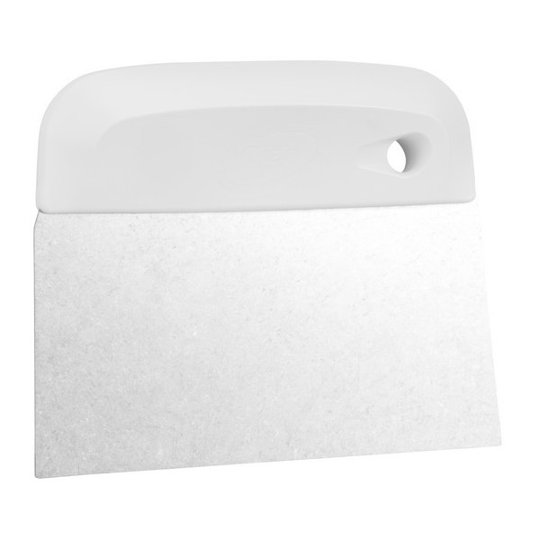 Скребок нож для теста, лезвие из нержавеющей стали, гибкое, 146 мм, белый