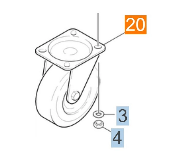 КОЛЕСО ПОВОРОТНОЕ, D 125