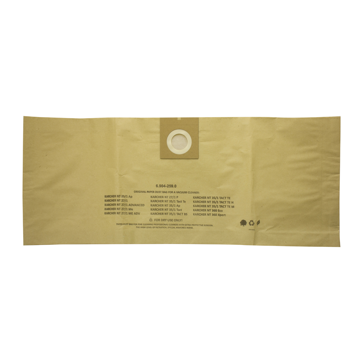Фильтр-мешки бумажные для пылесоса Karcher NT 27/1, 5 шт