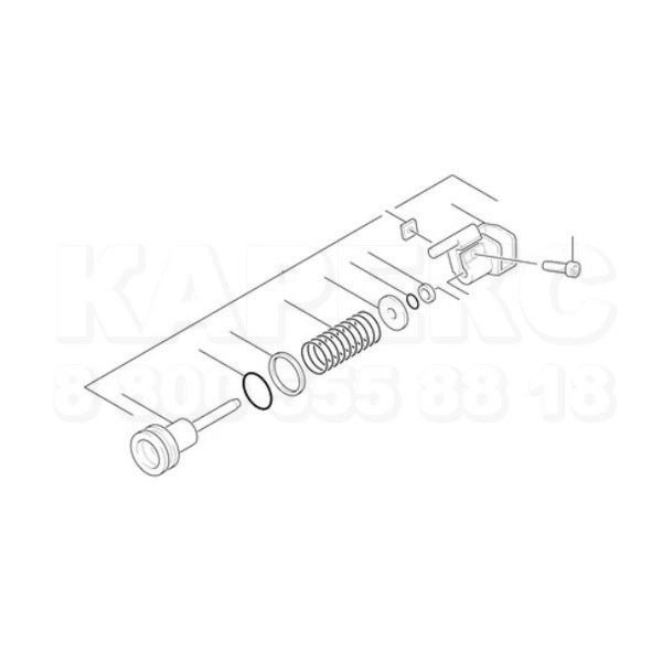 Крышка помпы с байпасным клапаном, K3-K5