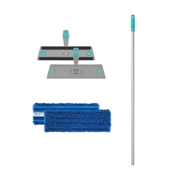 Комплект Швабра Velcro 40 см с мопом Microriccio и рукояткой 140 см