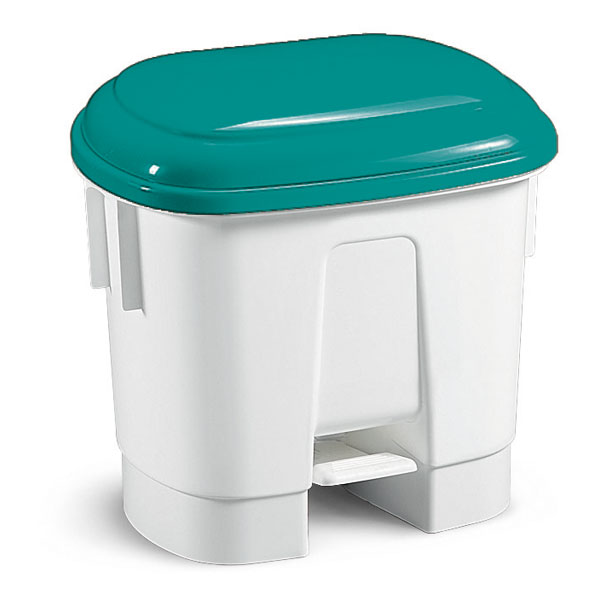 Ведро для мусора с педалью DERBY, 30 л., с крышкой (зеленый)