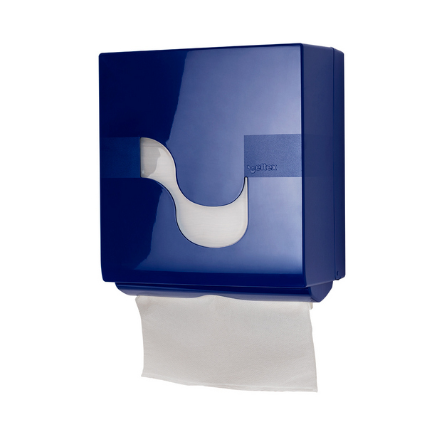 Диспенсер Omnia Labor Megamini Industry для сложенных полотенец для рук, голубой