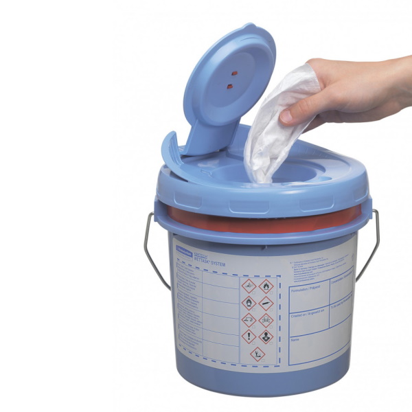 Диспенсер  KIMTECH* WETTASK*  для протирочного материала в рулонах - Ведро / Синий