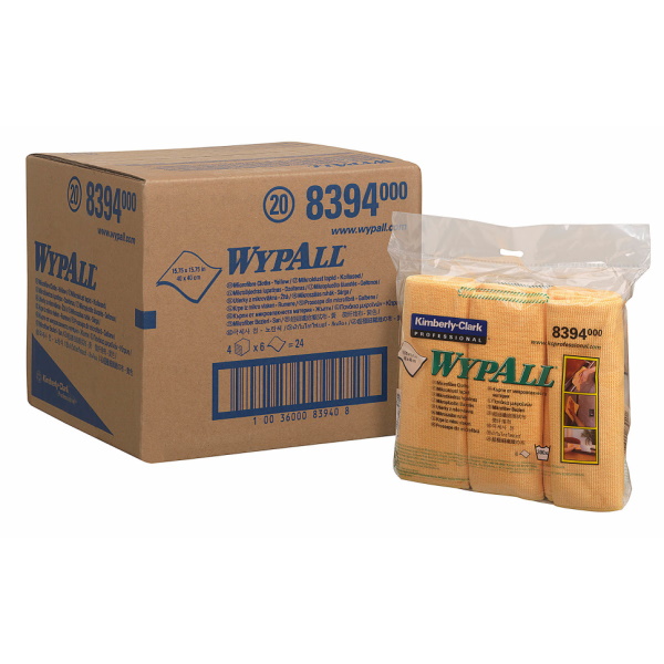 Протирочные салфетки Wypall микрофибра - Сложенная / Желтый