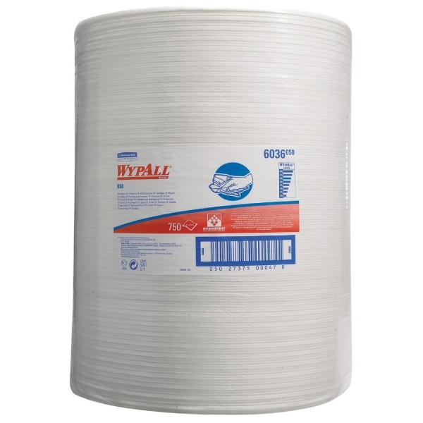 Салфетки Wypall X60 - Большой рулон / Белый