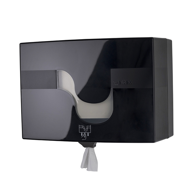 Диспенсер Megamini Midi Easy Pull для туалетной бумаги в рулонах, черный