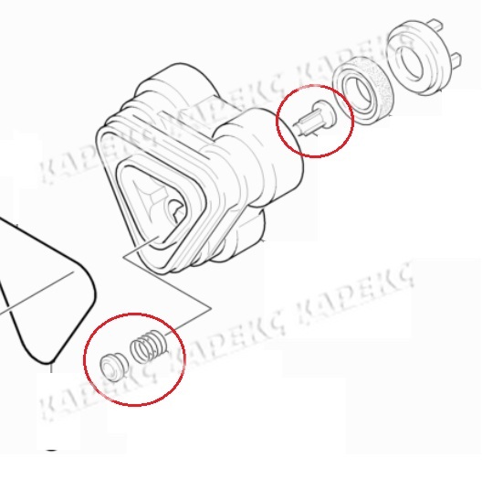 Комплект бытовых клапанов