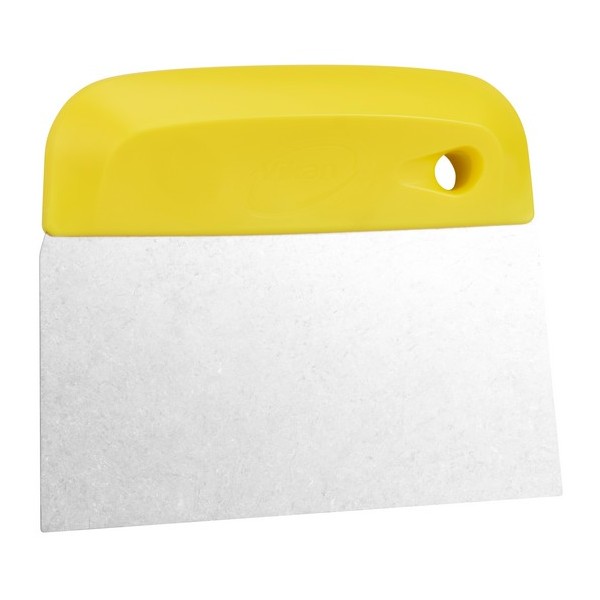 Скребок нож для теста, лезвие из нержавеющей стали, гибкое, 146 мм, жёлтый