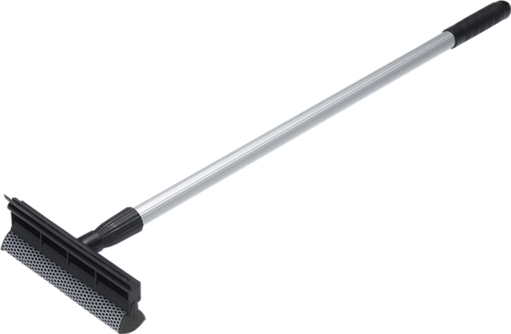 Скребок для стекла со спонжем и телескопическая ручка, 710 мм, черный цвет