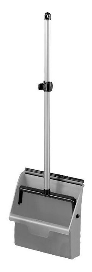 Совок Clip, пластик с резиновым профилем и алюминиевой ручкой