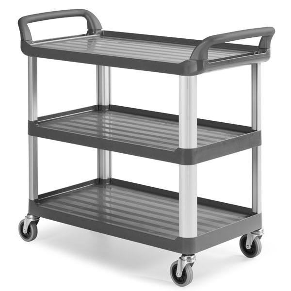 Сервисная тележка Shelf 3700E — с тремя полками, 98x50x111 см, серая
