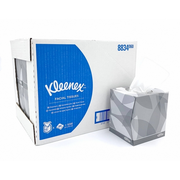 Косметические салфетки KLEENEX®  для лица - В кубе / Белый