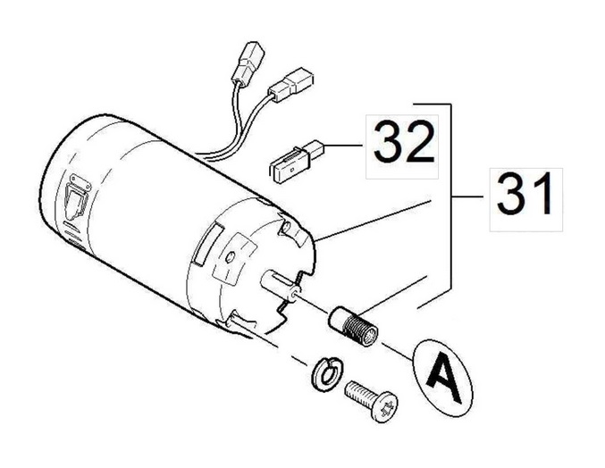 Мотор привода щетки B 200 R, B 150 R, B 90 R