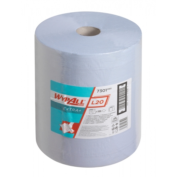 Протирочные салфетки Wypall L20 extra - Большой рулон / Синий