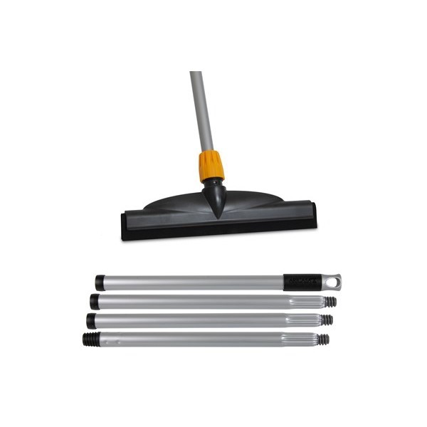Классический сгон для пола, 35 см, составная металлическая рукоятка из 5 частей, чёрный