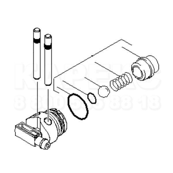 КЗЧ узла подачи чистящего средства, K4-K5