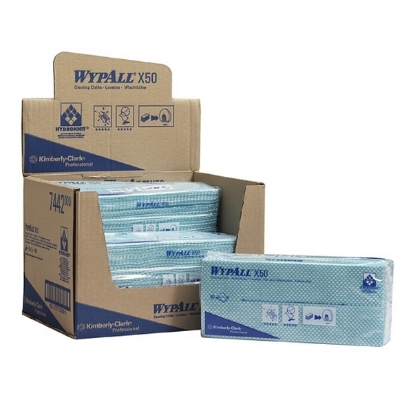 Салфетки Wypall X50 - Сложенные / Зеленый