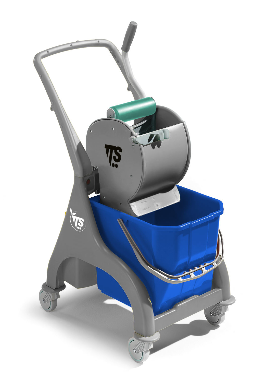 Уборочная тележка Nick 15, роликовый отжим Dry, колеса d 80 мм., одноведерная