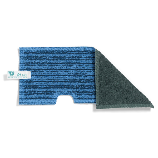 Моп двухсторонний, микрофибра, негладкие поверхности и абразив, голубой