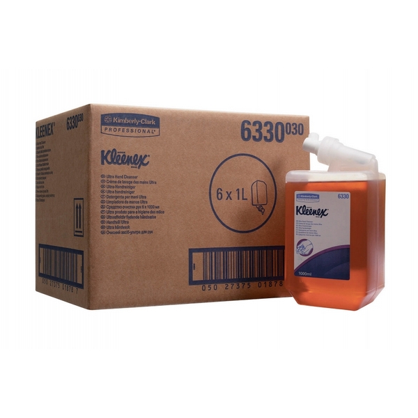 Жидкое мыло для рук в кассетах Kleenex Ultra (6 кассет x 1 литр)