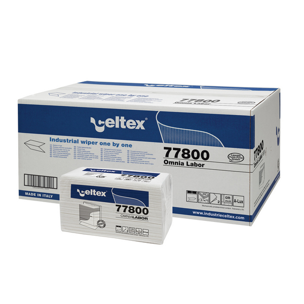 Бумажные полотенца Omnia Labor в пачках 2-слойные, белые (8 пачек х 300 листов)