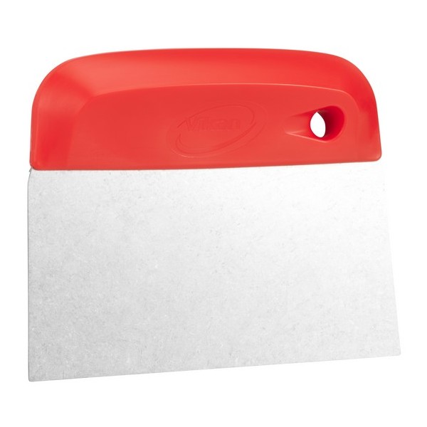 Скребок нож для теста, лезвие из нержавеющей стали, гибкое, 146 мм, красный