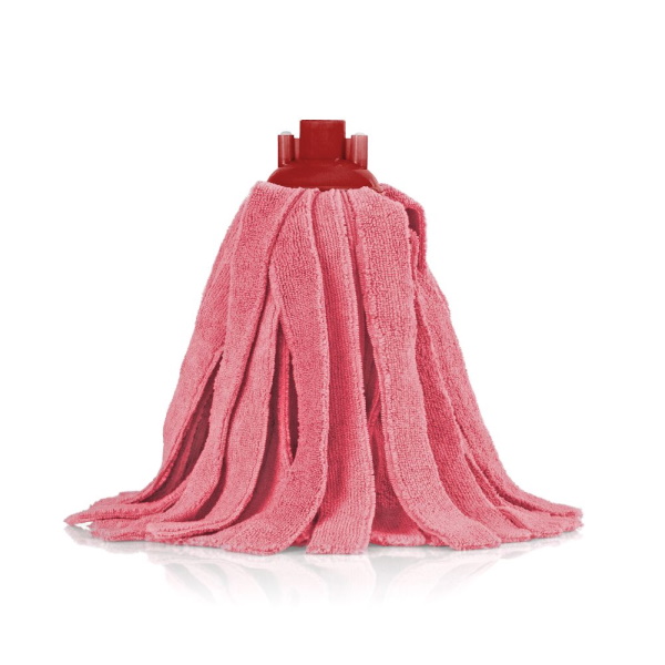 Моп «Кентукки», микрофибра, с резьбовым держателем, 300 гр, красный