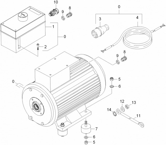 ЭЛЕКТРОДВИГАТЕЛЬ ДЛЯ HD 10/16-4 CAGE EX