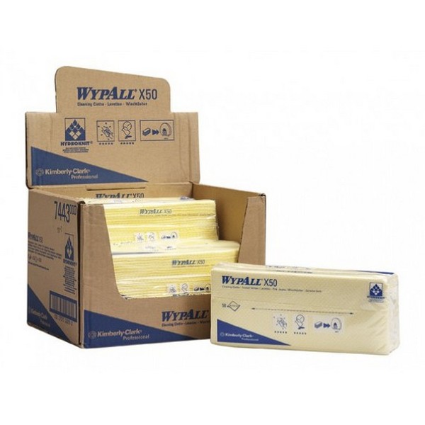 Салфетки Wypall X50 - Сложенные / Желтый