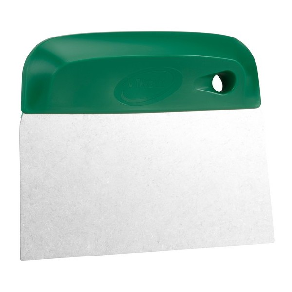 Скребок нож для теста, лезвие из нержавеющей стали, гибкое, 146 мм, зелёный