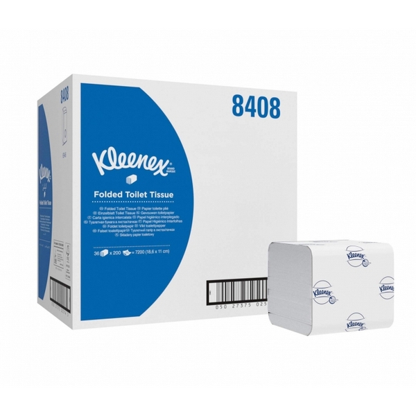 Туалетная бумага в пачках Kleenex Ultra двухслойная с логотипом (36 пачек х 200 листов)
