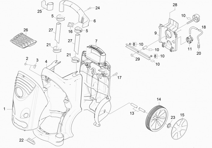 Крышка корпуса для АВД Karcher