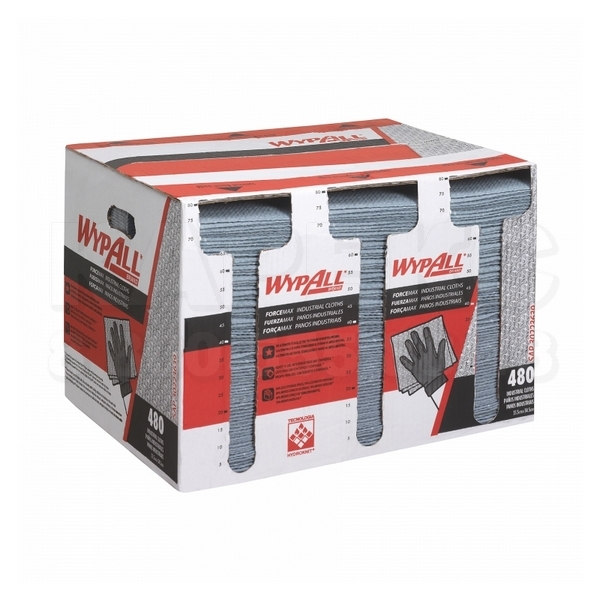 Протирочные салфетки Wypall forcemax - Сложенные в 1/4 / Серый
