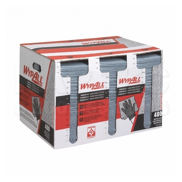 Протирочные салфетки Wypall forcemax - Сложенные в 1/4 / Серый