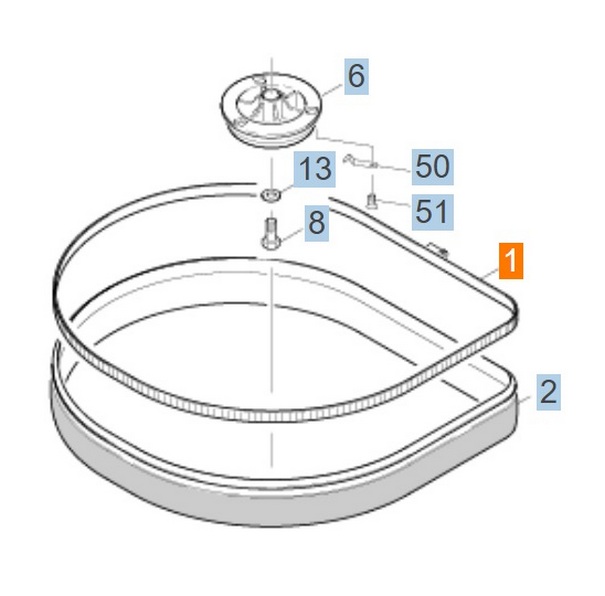 ХОМУТ КРЕПЛЕНИЯ КОЖУХА BD 530/550