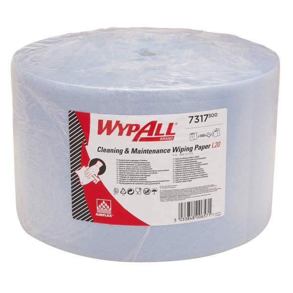 Протирочные салфетки Wypall L20 - рулон Jumbo / Синий