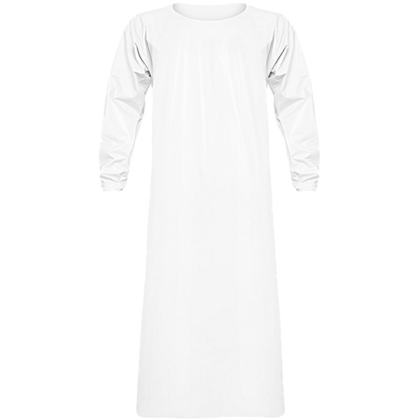 Фартук с рукавами aproLin® eco+, длина 135 см, белый