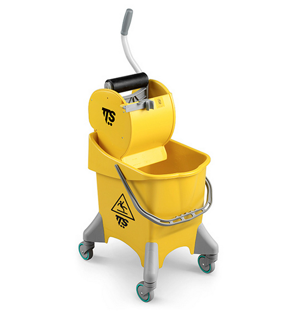 Ведро с отжимом Pile Dry, 30 л., желтое, на колесах