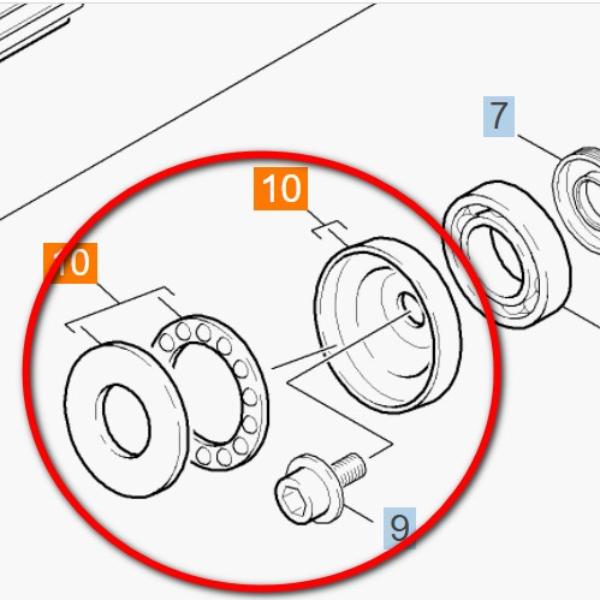 Подшипник косой шайбы, K3-K5