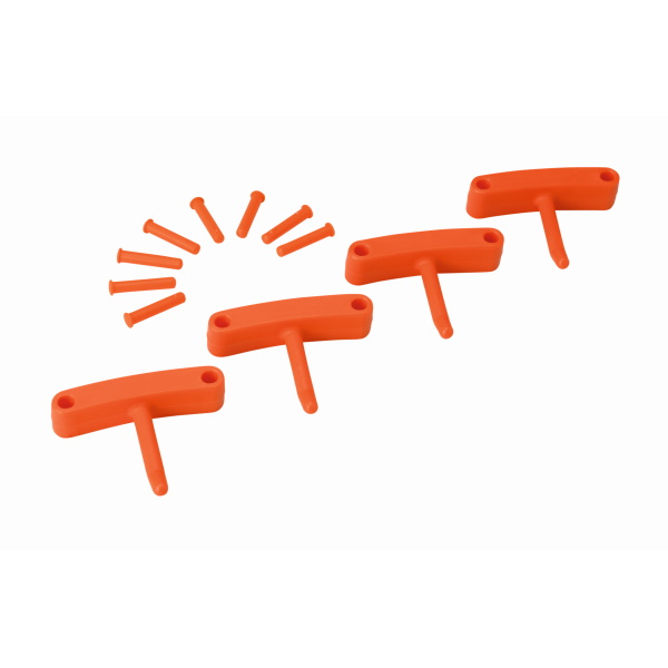 Крючок к настенным креплениям арт. 1017 и 1018, 140 мм, 4 шт., оранжевый