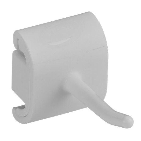Крепление гигиеничное настенное и одинарный крюк, 41,5 мм, белое