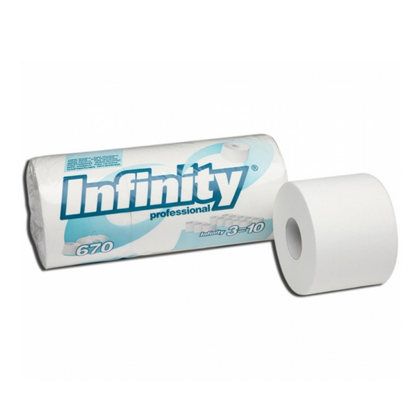 Туалетная бумага Infinity двухслойная (9 пачек х 3 рулона)