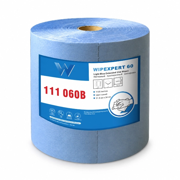 Протирочный материал Wipexpert X 60 в рулоне, голубой, 1100 листов