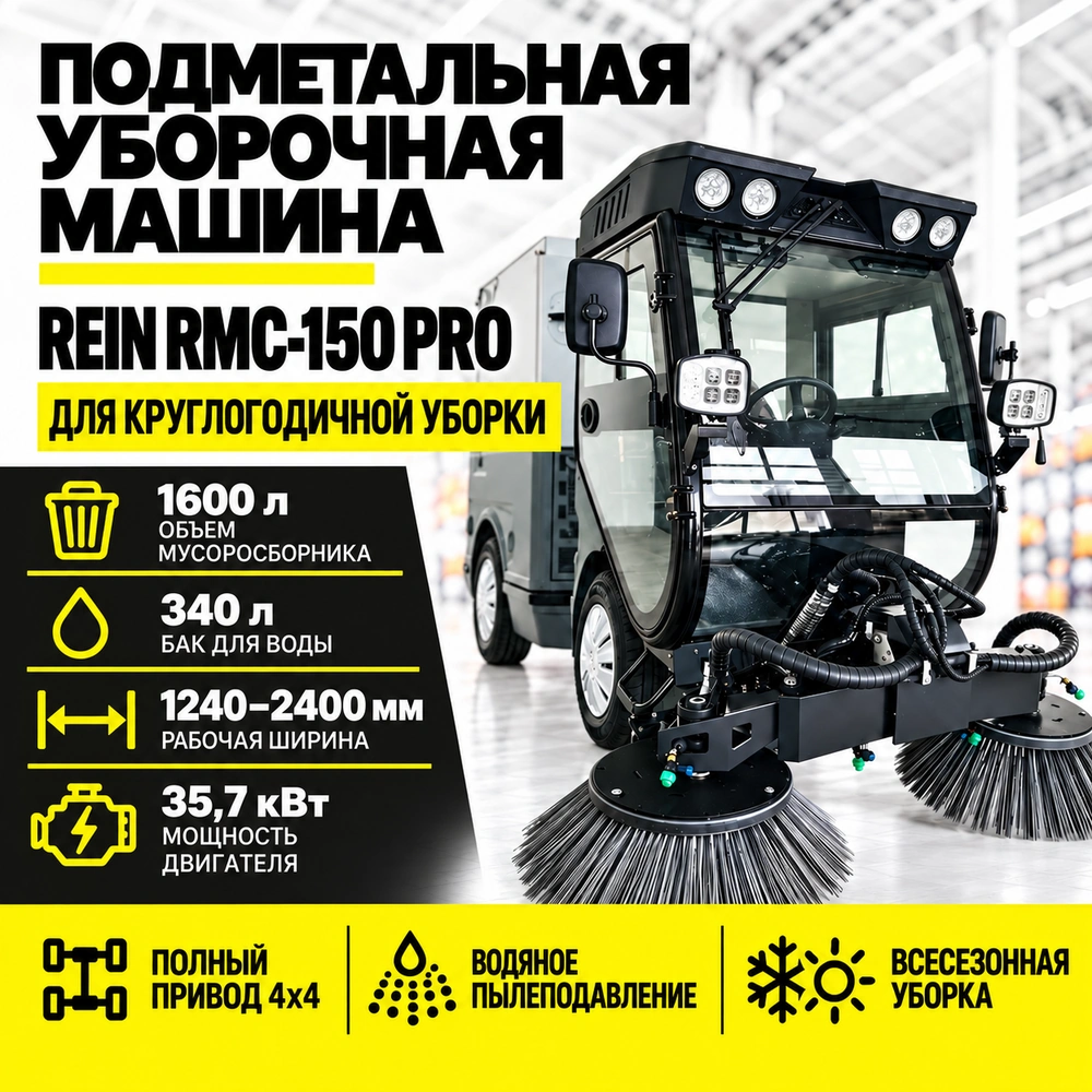 Подметальная уборочная машина REIN RMC-150 PRO